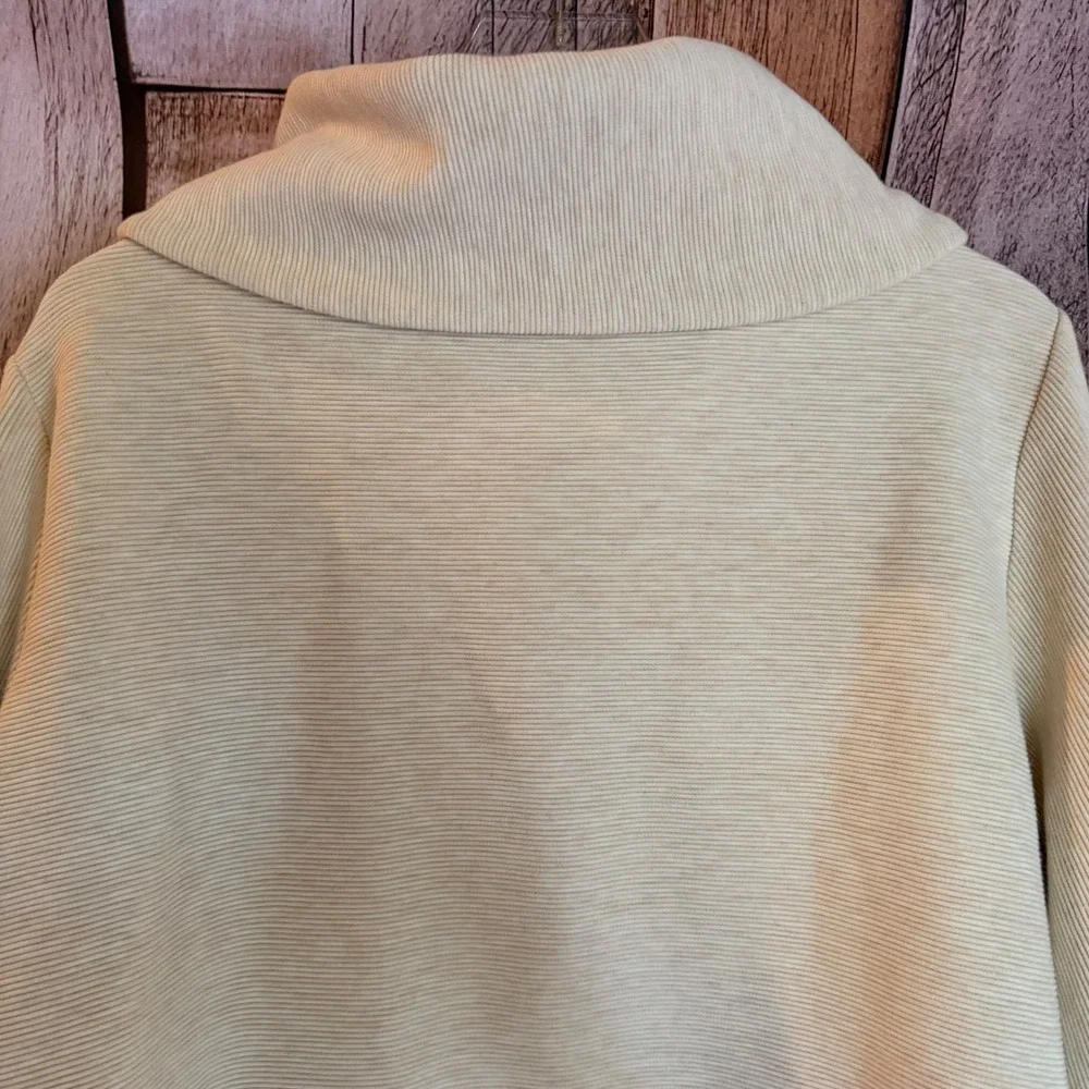 Varley Vine Half Zip Ottoman Pullover Oatmeal Beige Sweatshirt Athleisure Medium - Picture 5 of 10